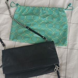 Stella & Dor Black and Metal chain Crossbody Purse